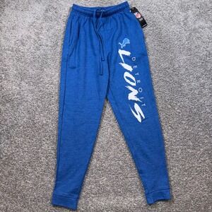 Detroit Lions NFL Joggers Sweatpants Sleepwear Boys Size Small Blue NEW